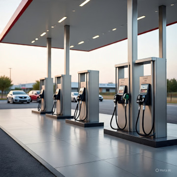 Ilustrasi pom bensin (Meta AI)